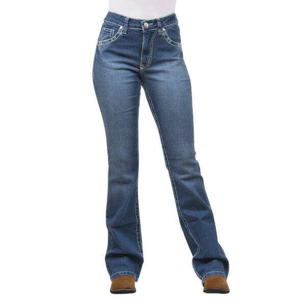 Cala Jeans Feminina Bordada Azul Dock\'s 37636
