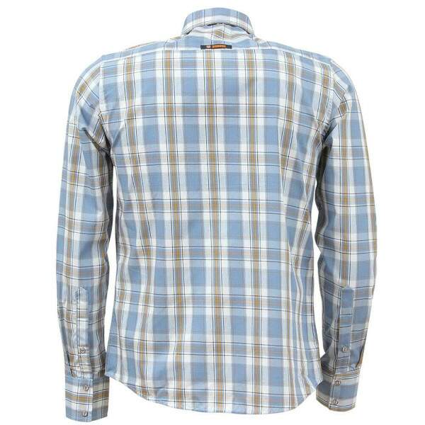 Camisa Masculina Manga Longa Azul Cowboy Winner 37684