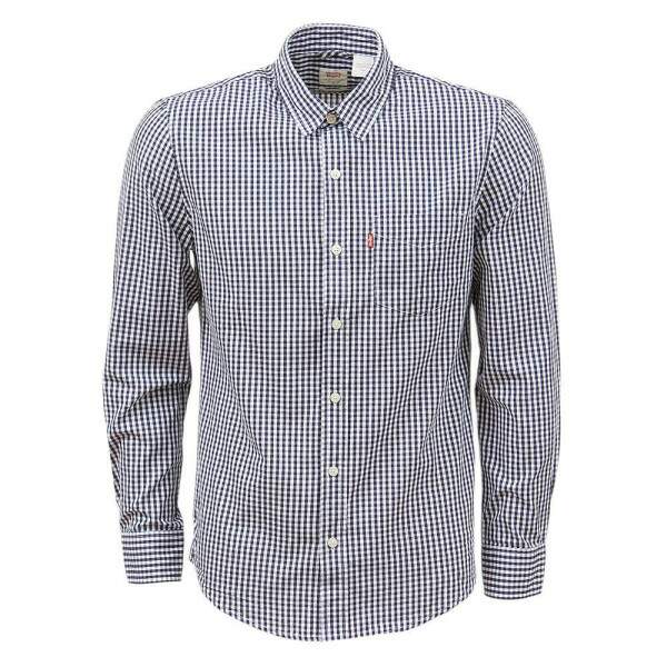 Camisa Masculina Manga Longa Xadrez Preta Levi's 37762