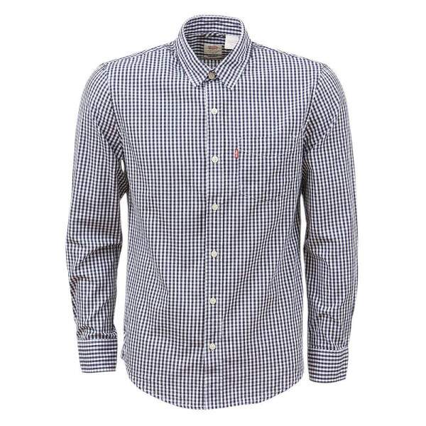 Camisa Masculina Manga Longa Xadrez Preta Levi's 37762