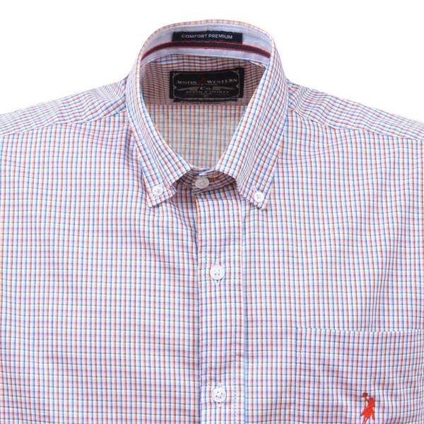 Camisa Masculina Manga Curta Rosa Austin Western 37700