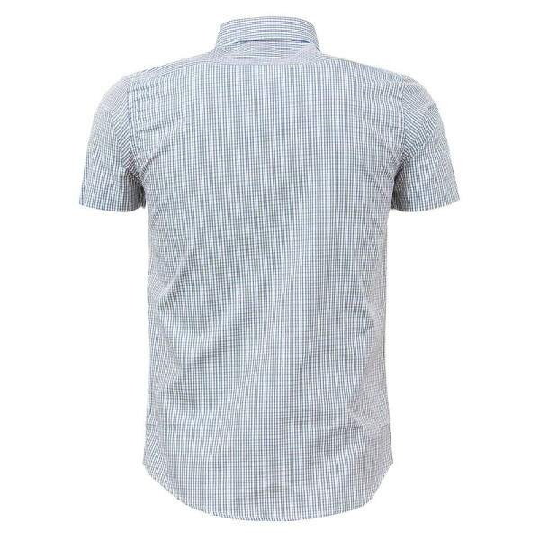 Camisa Masculina Manga Curta Azul Austin Western 37709