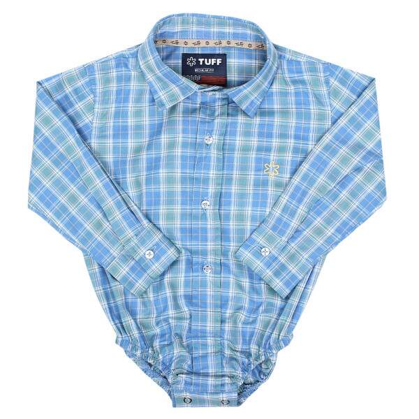 Body Infantil Xadrez Azul Tuff 37772