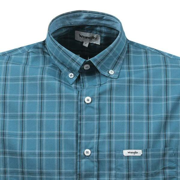Camisa Masculina Xadrez Azul Manga Longa Wrangler 37813