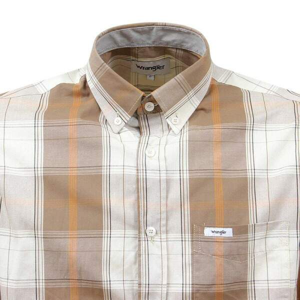 Camisa Masculina Xadrez Marrom Manga Longa Wrangler 37820