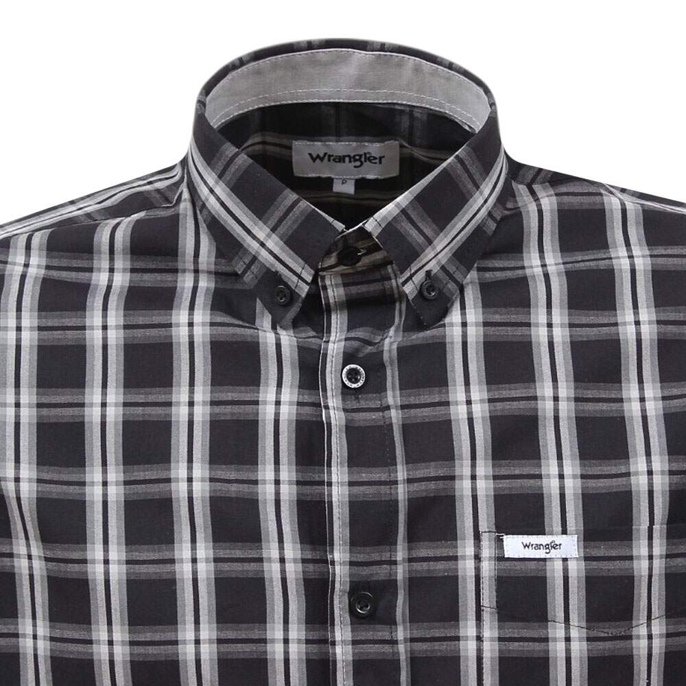 Camisa Masculina Manga Longa Xadrez Preto Wrangler 37883 - Rodeo West