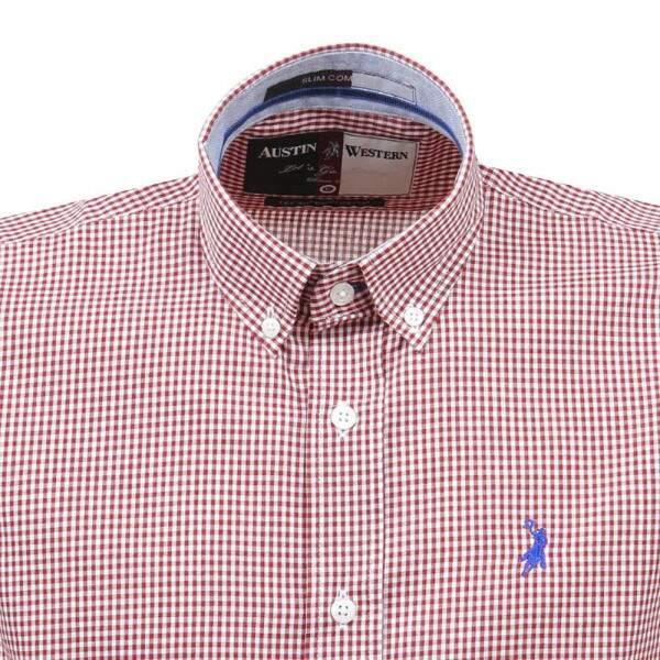 Camisa Masculina Vermelha Manga Longa Austin 37947