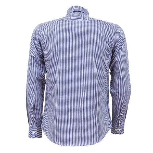 Camisa Xadrez Masculina Azul Manga Longa Austin 37949