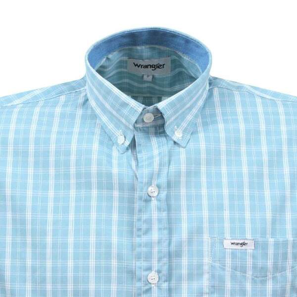 Camisa Masculina Xadrez Azul Manga Longa Wrangler 37784