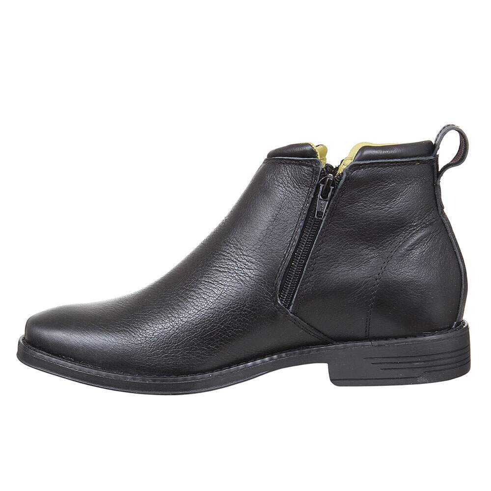 Bubu④ J726 Botina Masculina com Zíper Preta Zebu 37961 - Rodeo West