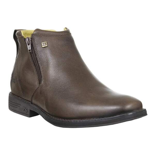 Botina Masculina com Zper Marrom Zebu 37970