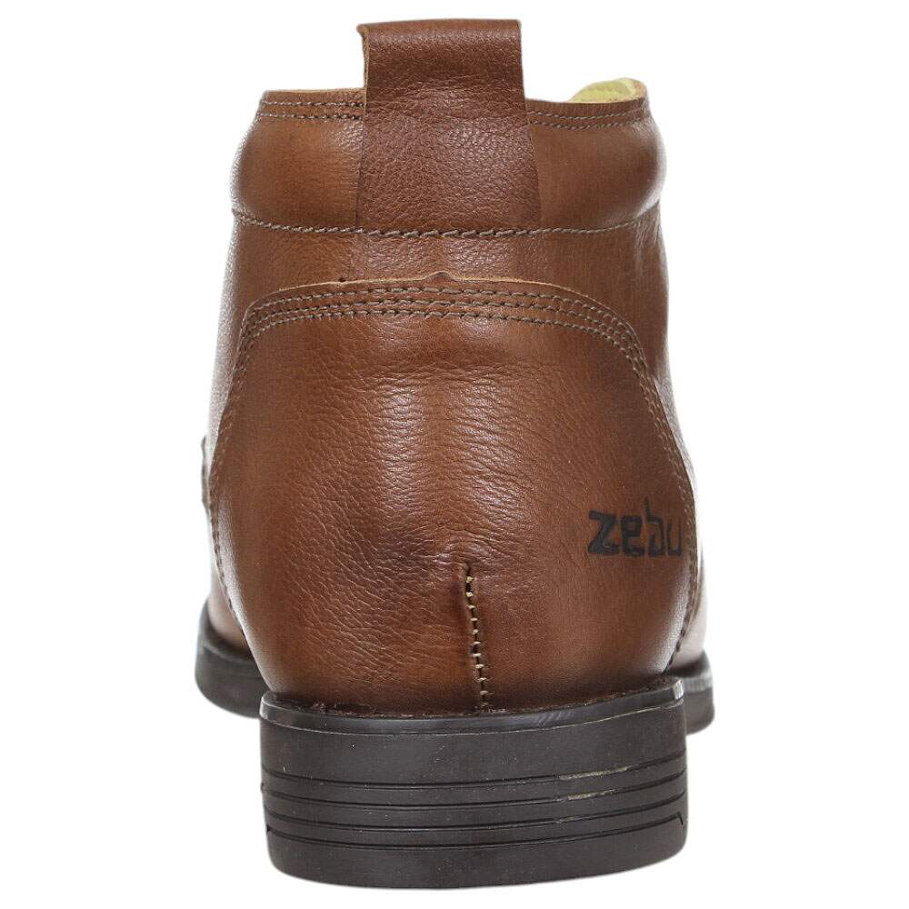 Botina Social Masculina Marrom Zebu 37972 - Rodeo West