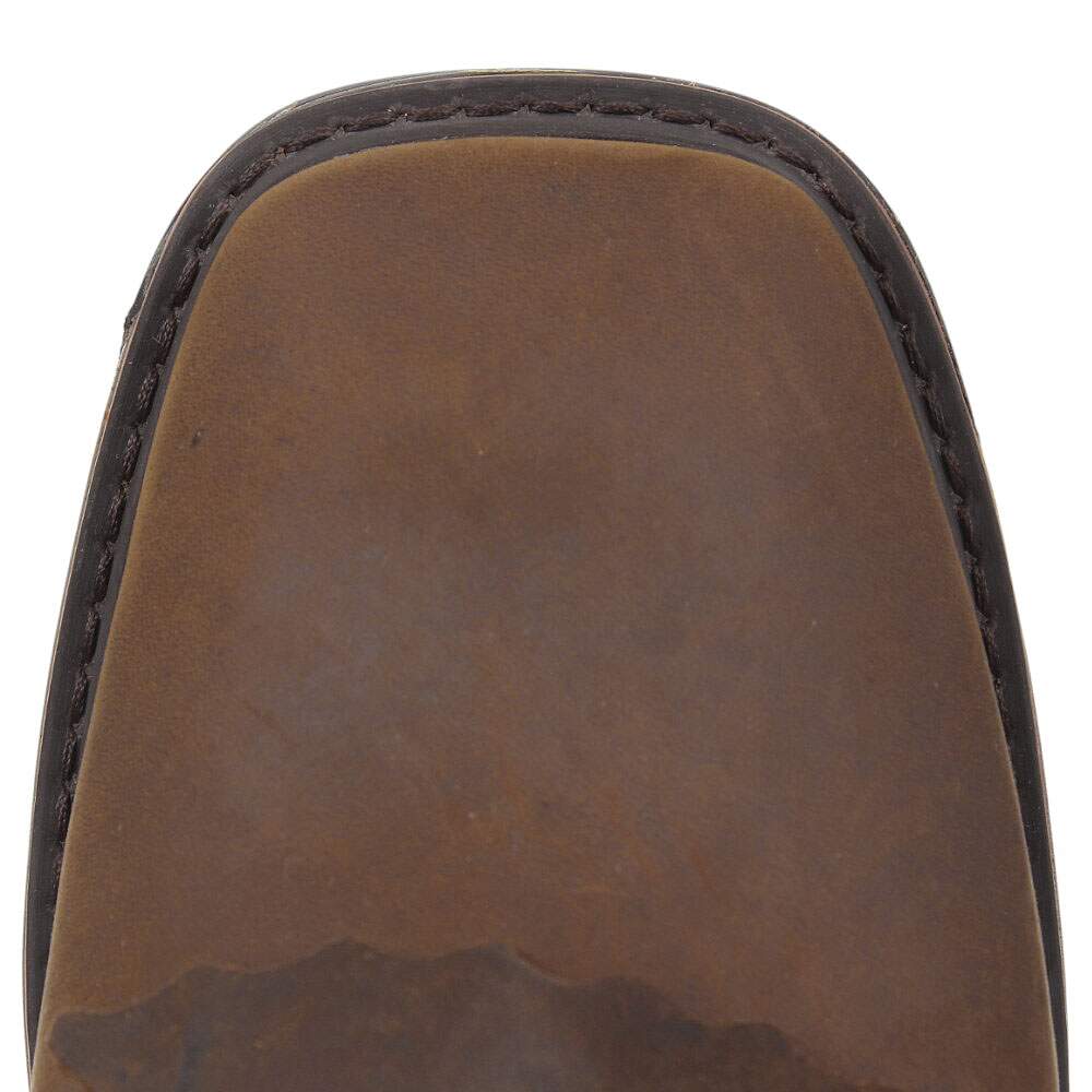 Botina Masculina Marrom Bico Quadrado Zebu 37976 - Rodeo West