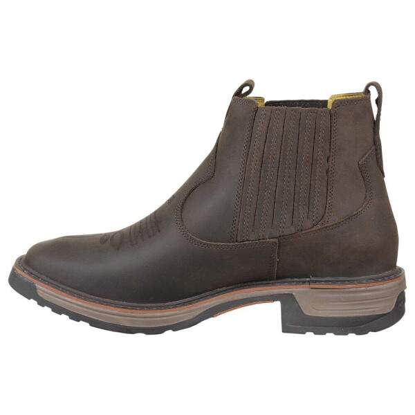 Botina Masculina Marrom Bico Quadrado Zebu 37977