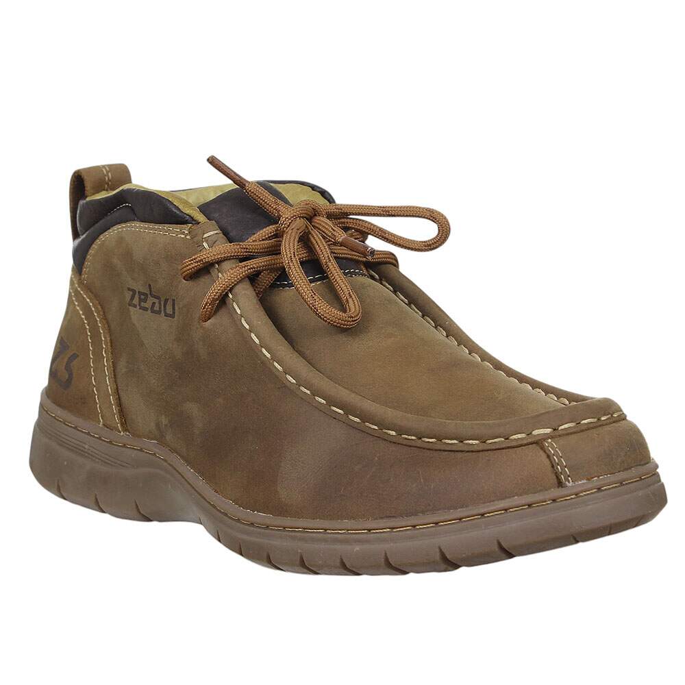 【R&B】Race Brown Tender Love Tênis de Couro Masculino Marrom Zebu 37979 - Rodeo West