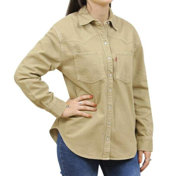 Camisa Feminina Manga Longa Bege Levi's 38063