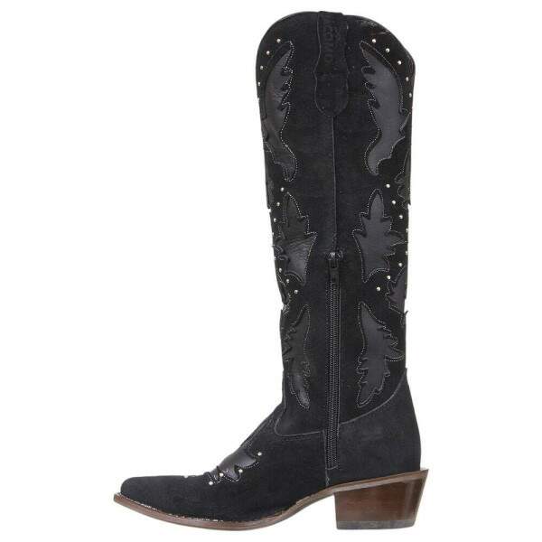 Bota Texana Feminina Preta com Detalhes Jcomo 38114