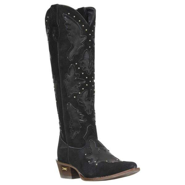 Bota Texana Feminina Preta com Detalhes Jcomo 38114