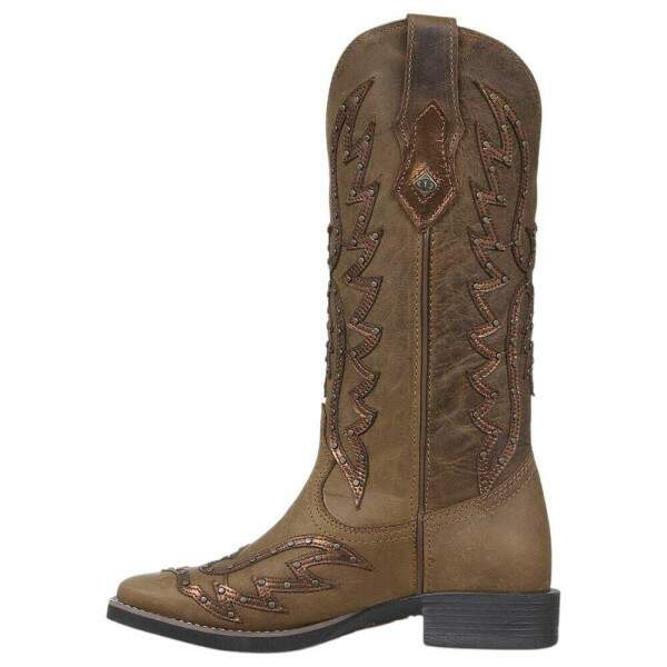 Bota Western Feminina Marrom Cow Way 38118