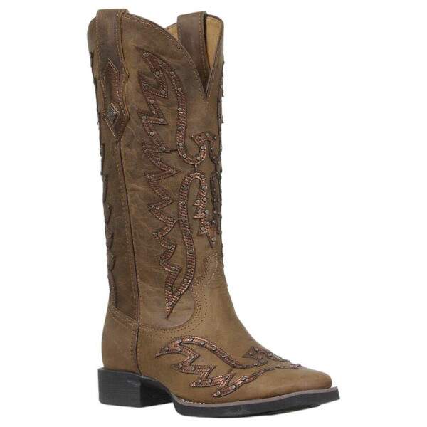 Bota Western Feminina Marrom Cow Way 38118
