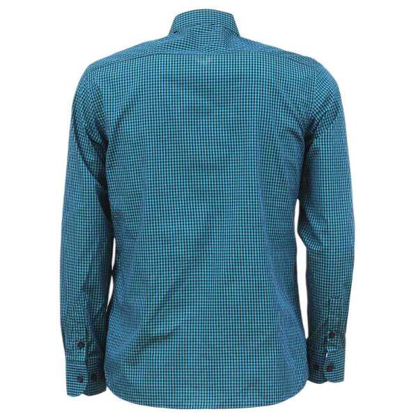 Camisa Xadrez Azul Masculina Manga Longa Vilejack 38132