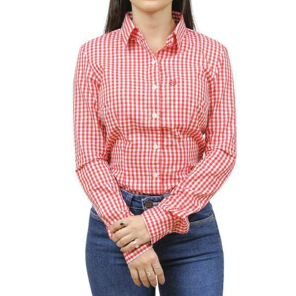 Camisa Xadrez Feminina Vermelha Classic 38224