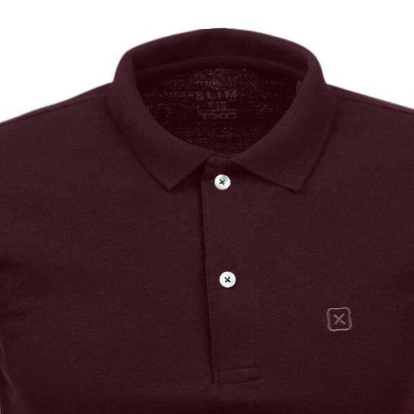 Camisa Gola Polo Masculina Vinho TXC 38243