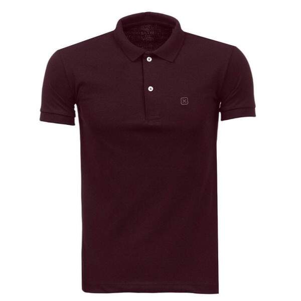 Camisa Gola Polo Masculina Vinho TXC 38243