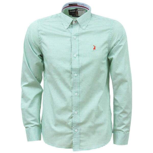 Camisa Xadrez Masculina Manga Longa Verde Austin Western 38368