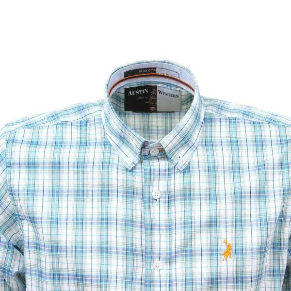 Camisa Xadrez Masculina Manga Longa Verde Austin Western 38370