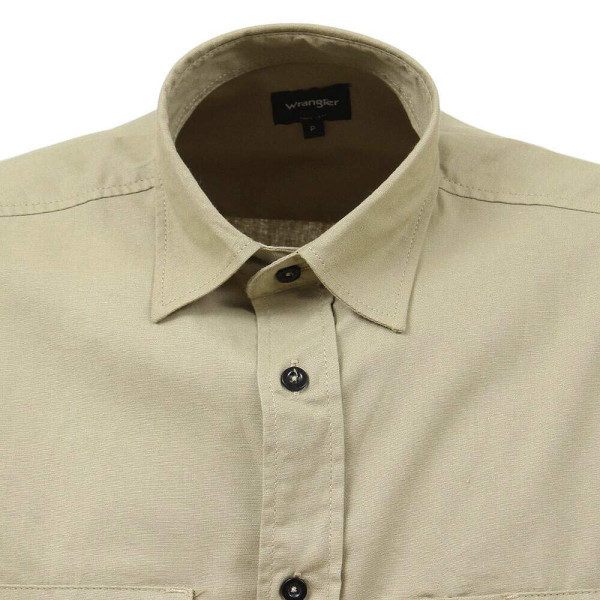 Camisa Masculina Manga Curta Bege Wrangler 38333