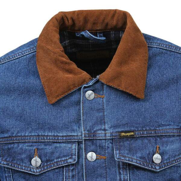 Jaqueta Jeans Masculina com Gola de Veludo e Forro Wrangler 38343