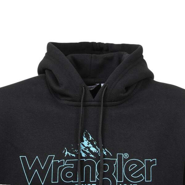 Moletom Masculino com Capuz Preto Wrangler 38385