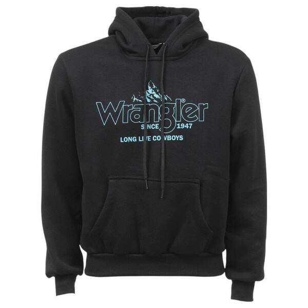 Moletom Masculino com Capuz Preto Wrangler 38385