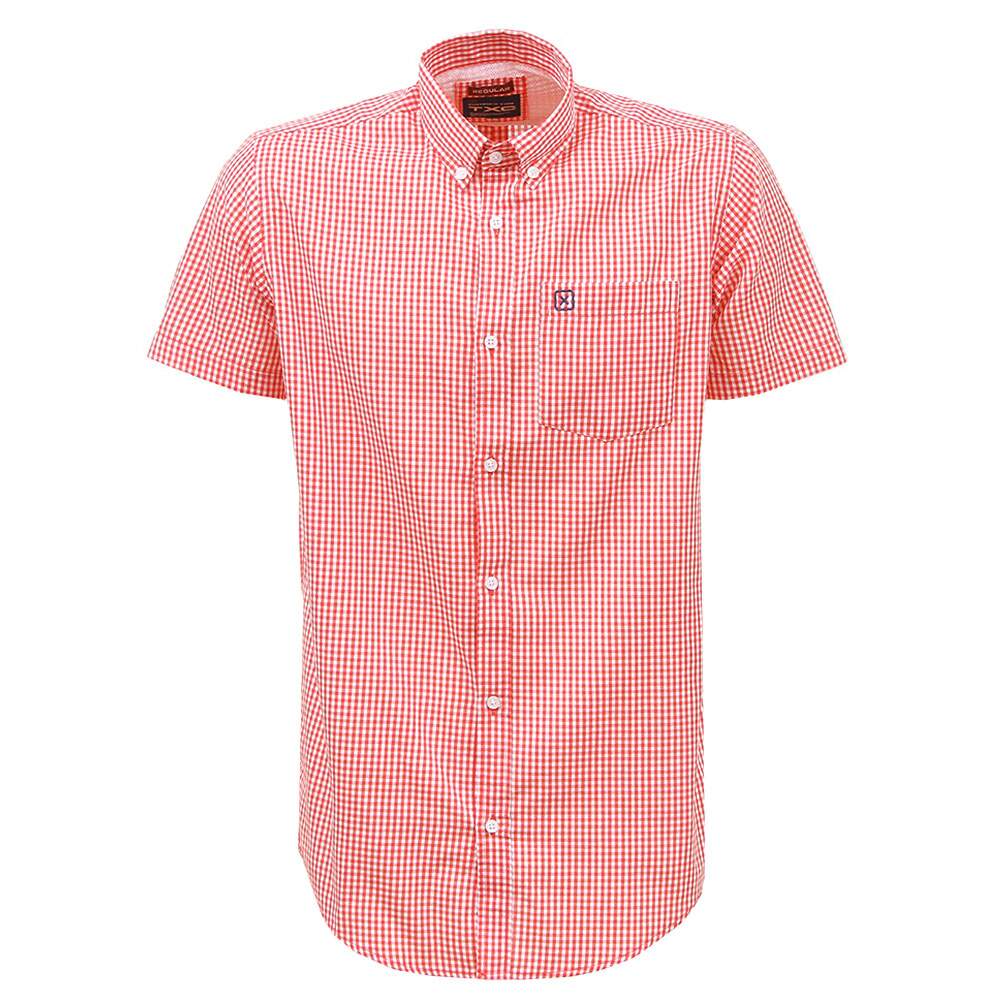 Camisa Xadrez Masculina Vermelha Manga Curta TXC 38267 - Rodeo West