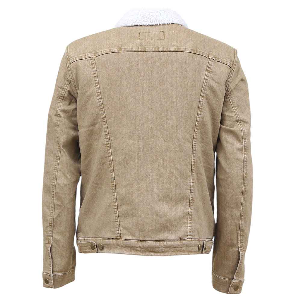 Jaqueta Jeans Masculina Bege com Pelúcia Wrangler 38403