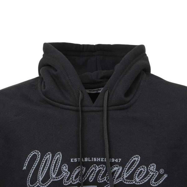 Moletom com Capuz Masculino Preto Wrangler 38398