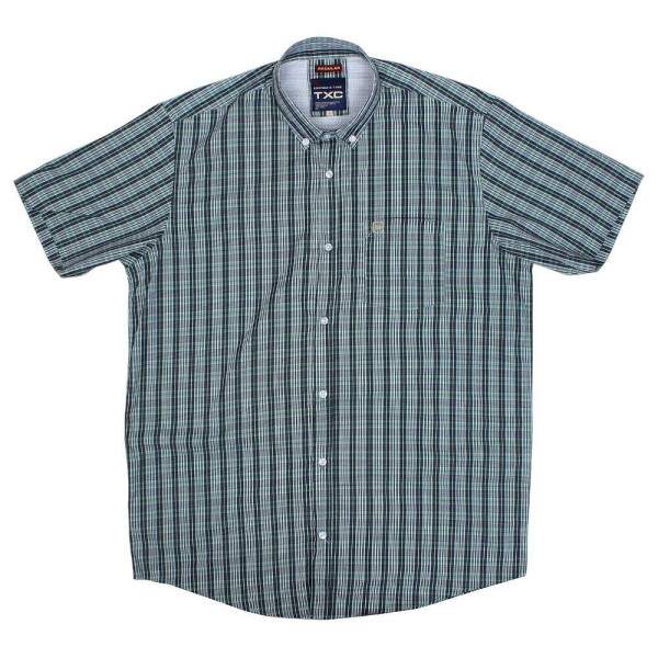 Camisa Masculina Manga Curta Xadrez Verde TXC 38410