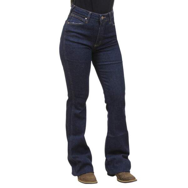 Cala Jeans Feminina Azul com Elastano Flare Wrangler 38434
