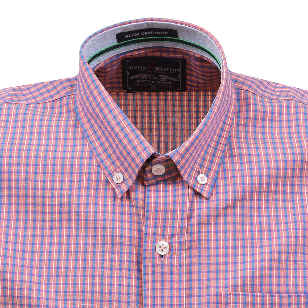 Camisa Masculina Manga Curta Rosa Austin 38464 - Rodeo West
