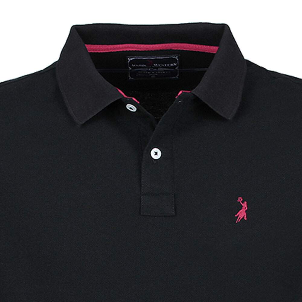 Camisa Masculina Gola Polo Preta Austin 38475 - Rodeo West