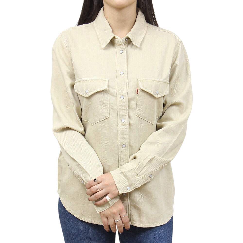 Camisa Jeans Bege Feminina Manga Longa Levi's 38575 - Rodeo West