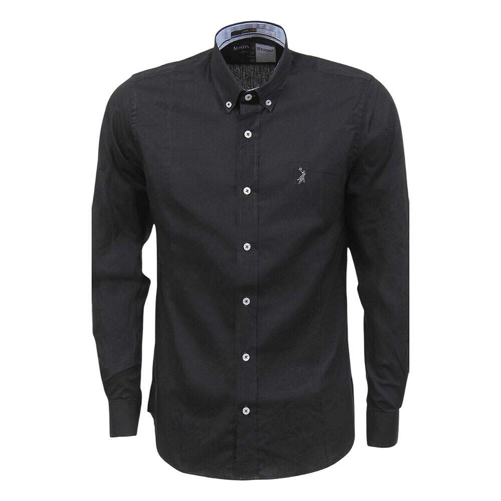 Camisa Masculina Preta Manga Longa Austin Western 39225 - Rodeo West