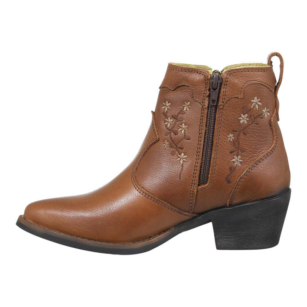 Bota Feminina Bico Fino Marrom Zebu 39417 - Rodeo West