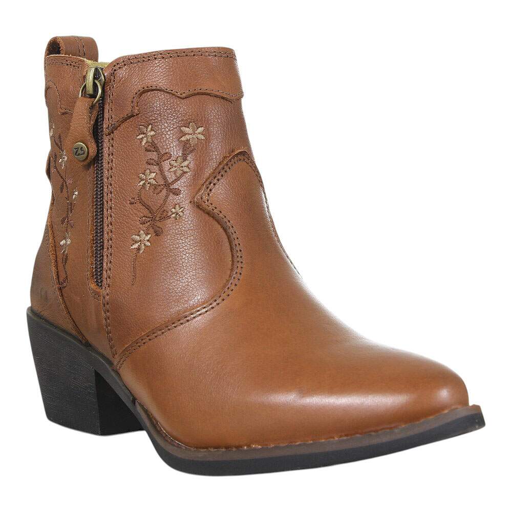 Bota Feminina Bico Fino Marrom Zebu 39417 - Rodeo West