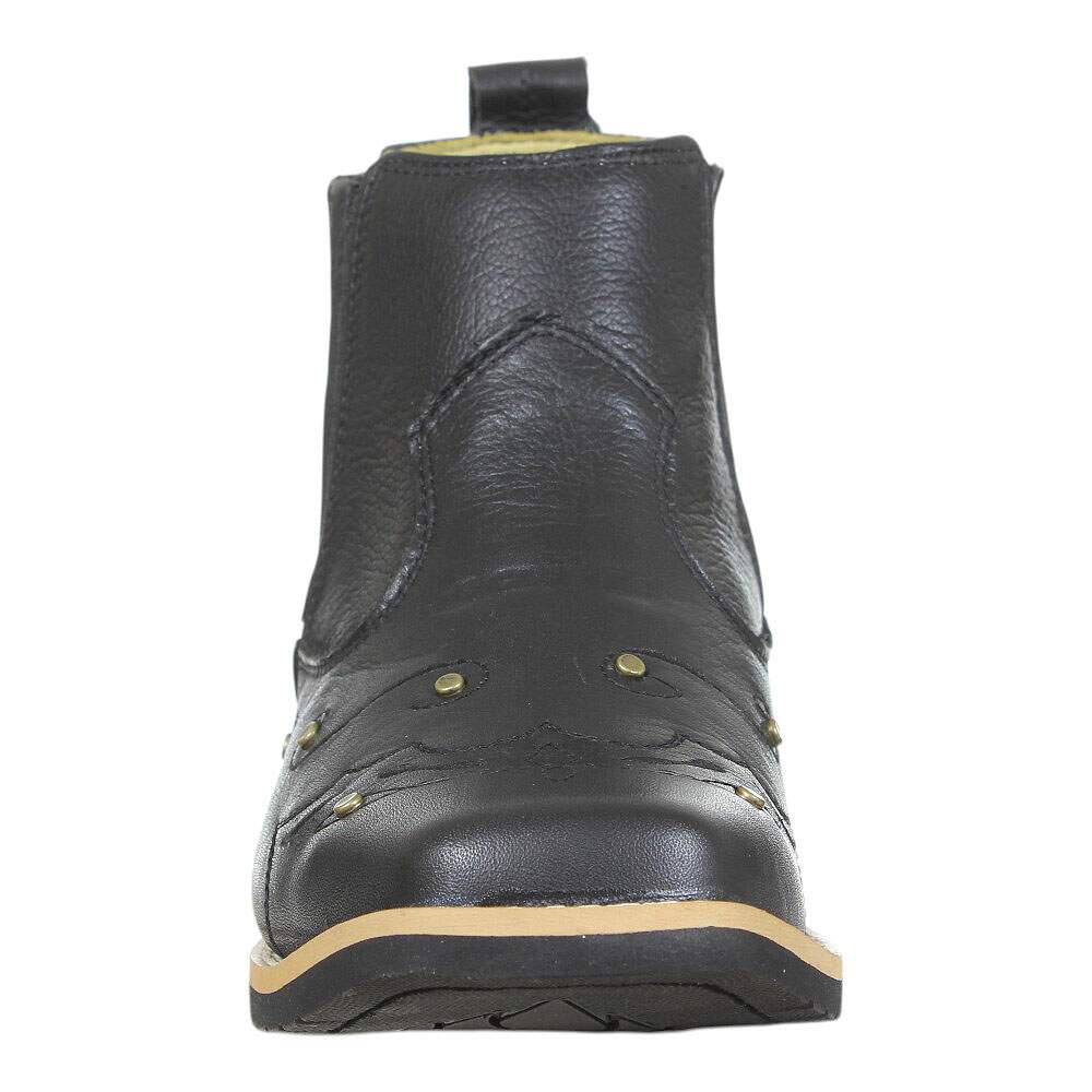 Botina Feminina Bico Quadrado Preta Zebu 39418 - Rodeo West