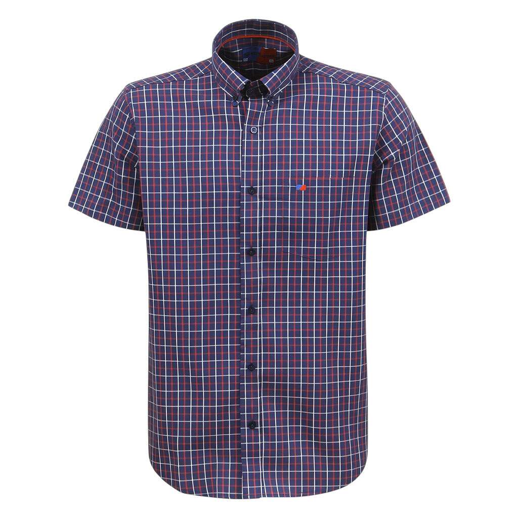 Camisa Xadrez Azul Masculina Manga Curta Smith Brothers 39718