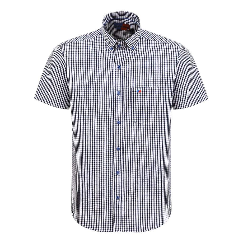 Camisa Xadrez Azul Masculina Manga Curta Smith Brothers 39721