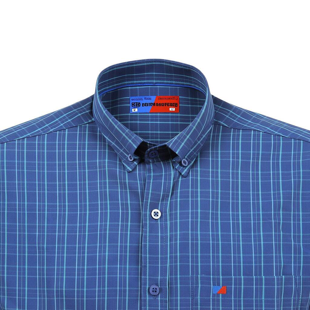 Camisa Xadrez Azul Masculina Manga Curta Smith Brothers 39767