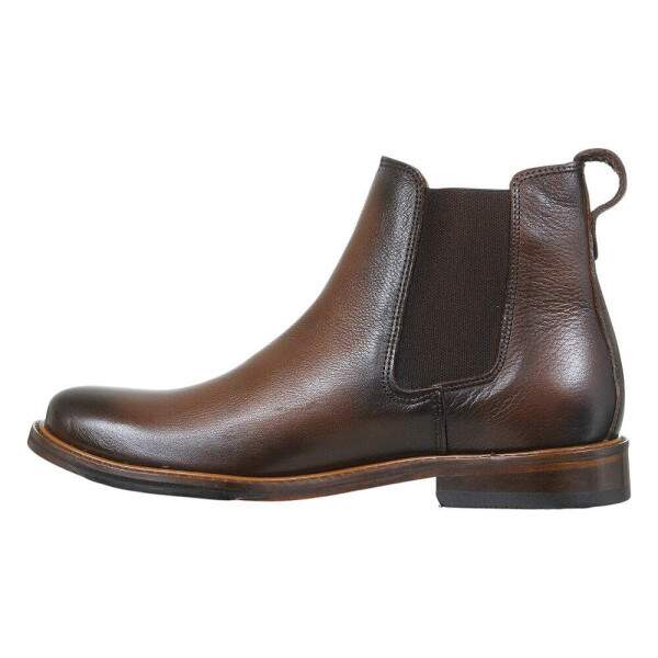 Bubu③ J726 Botina Masculina Bico Redondo Whisky Zebu 36663 - Rodeo West